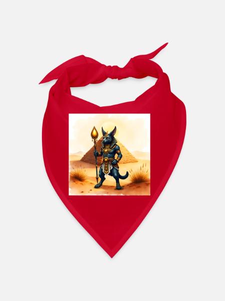 Halbmenschliches ägyptisches Xylophon - Bandana - Rot - Vorne