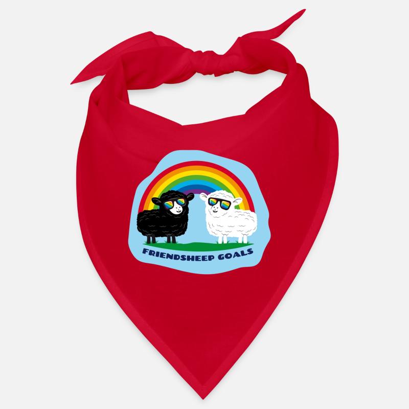 Freundschafts-Schafe mit Regenbogen Bandana