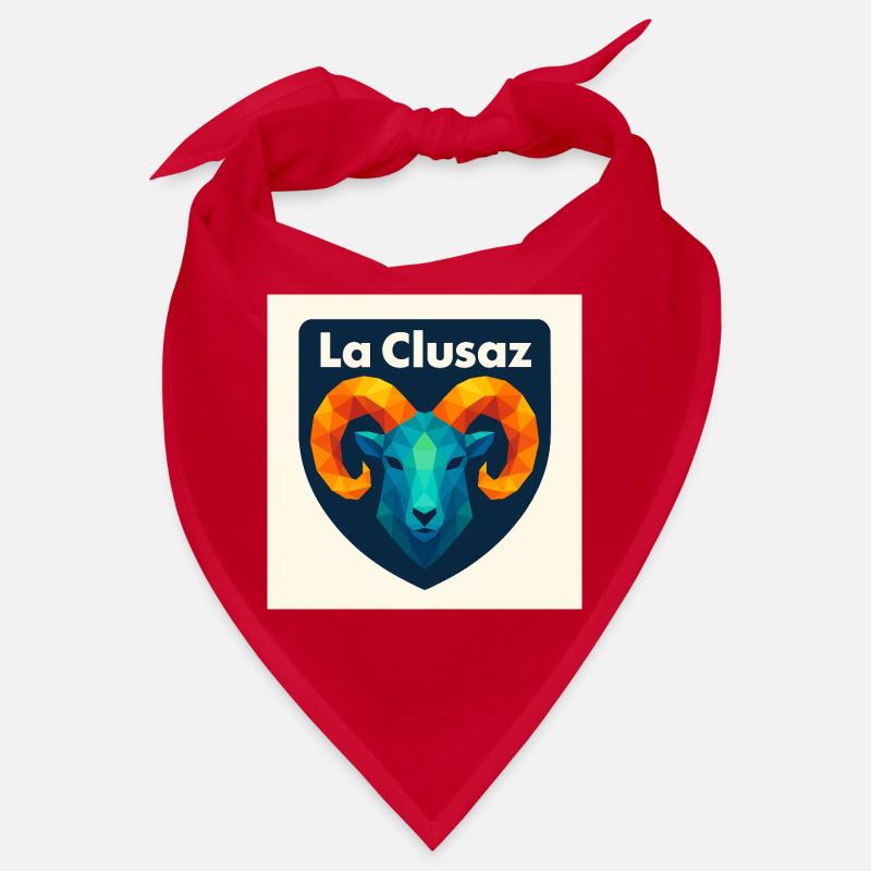 La Clusaz Geometrisches Widderwappen - Bandana - Rot