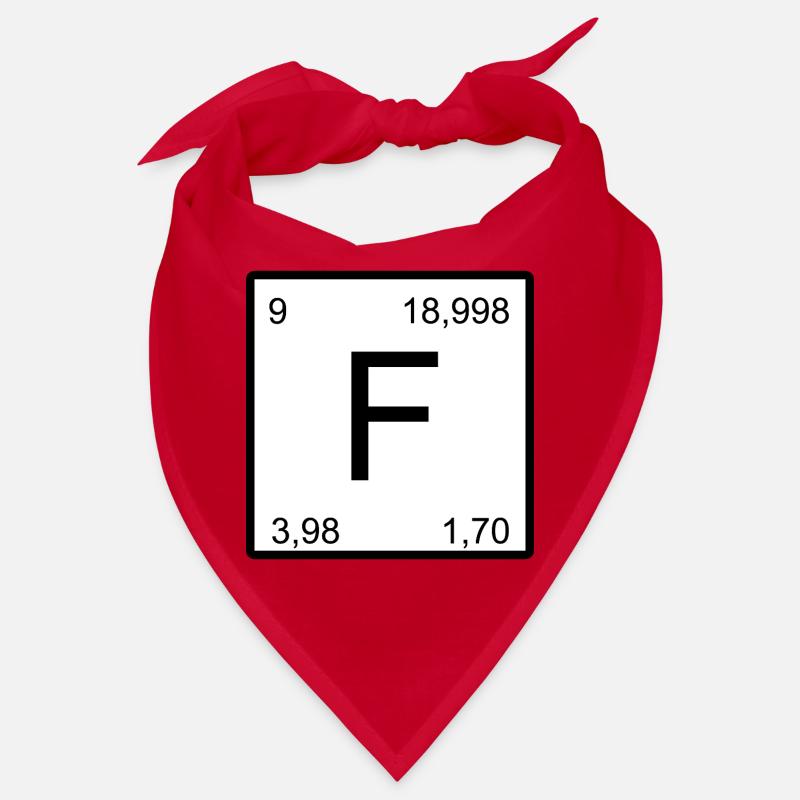 F Fluor dans une grille numérique minimaliste Bandana