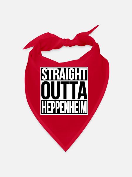 Straight Outta Heppenheim - Bandana - Rot - Vorne