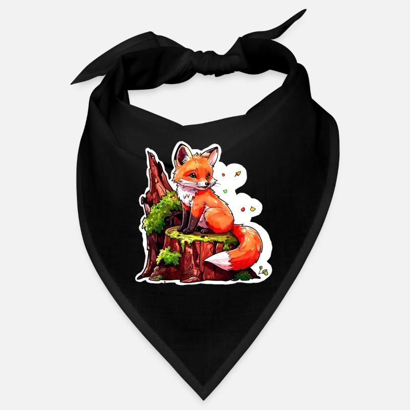 Cute Little Fox (Comic Watercolor) Bandana