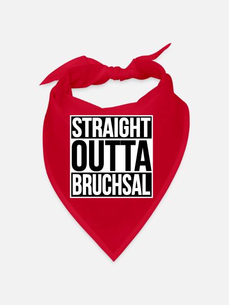 STRAIGHT OUTTA BRUCHSAL - Bandana - Rot - Vorne