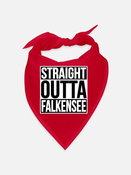 Straight Outta Falkensee - Bandana - Rot - Vorne