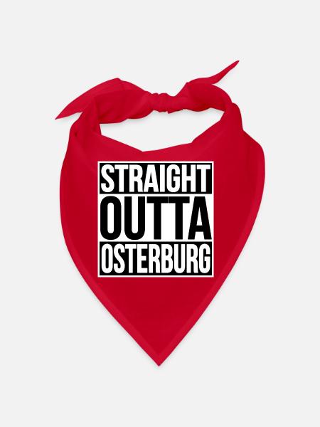 Straight Outta Osterburg - Bandana - Rot - Vorne