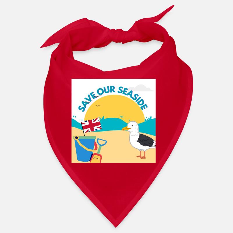 Save Our Seaside Illustration Bandana