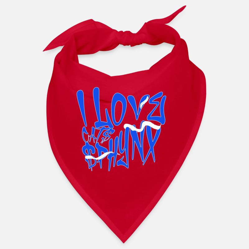 J’adore les graffitis de chats Sphynx Bandana