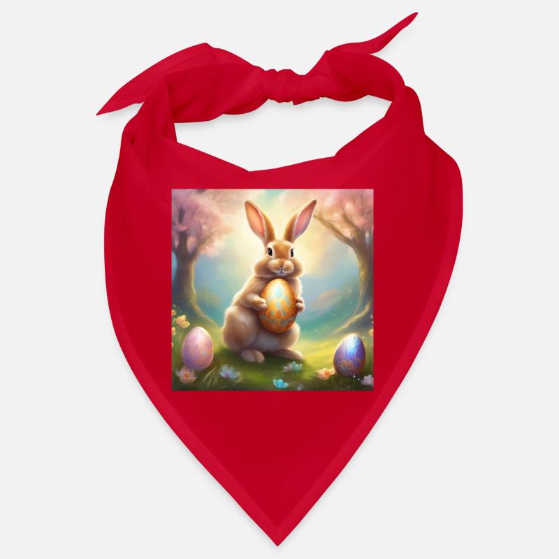 Spring bunny with gold Easter egg Bandana