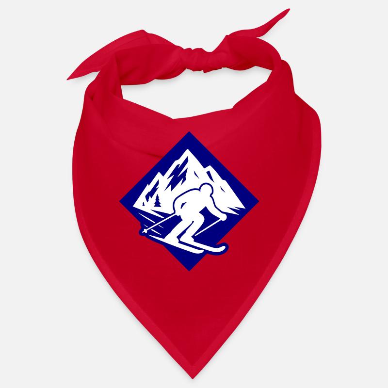 Ski Sport Silhouette Mountains Bandana
