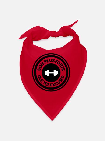 Sei stärker als deine Ausreden – Sport Fitness - Bandana - Rot - Vorne