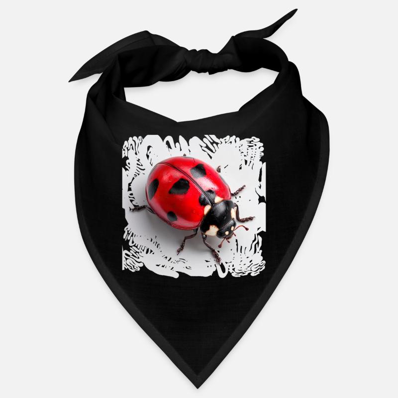 Red Ladybug Pattern Seven-Point Bandana