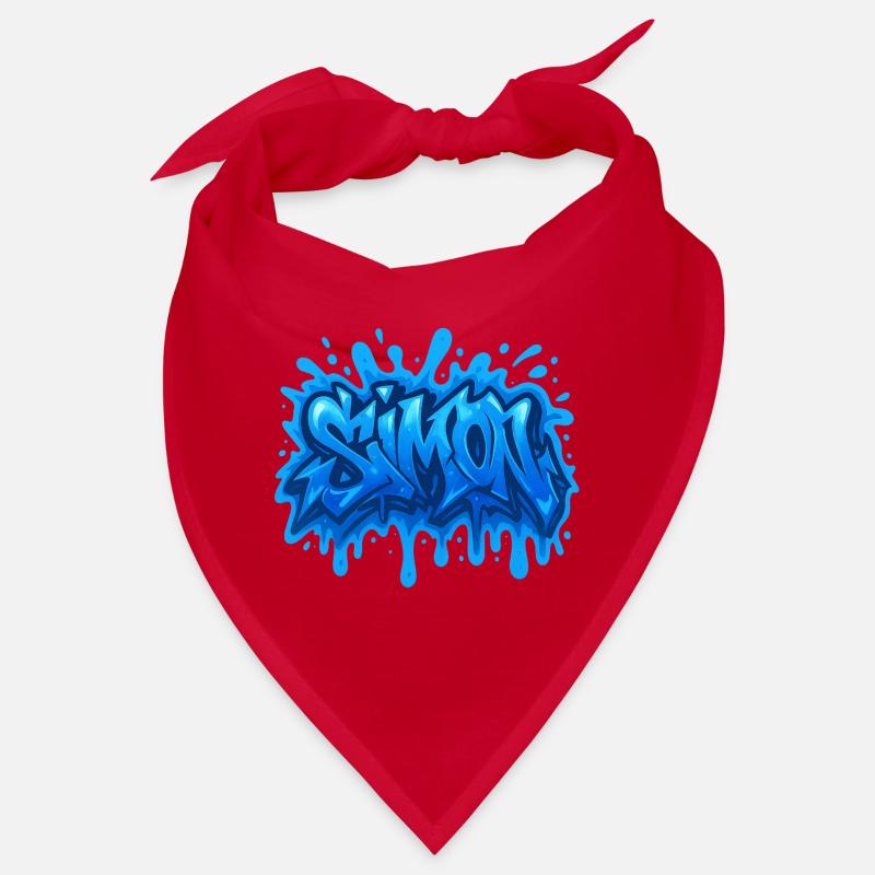 Graffiti Simon Name Geschenk Ideal druckbar auf Bandana
