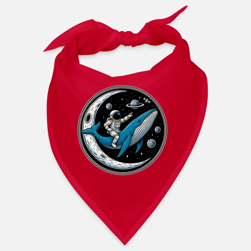 Cosmic Ride: Astronaut und der Wal - Bandana - Rot