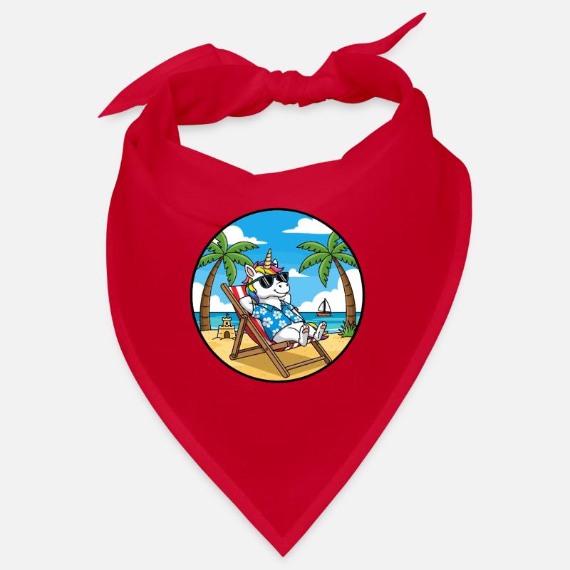 Ambiance estive de vacances à la plage de licorne Bandana