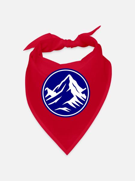 Berg Symbol Gipfel - Bandana - Rot - Vorne