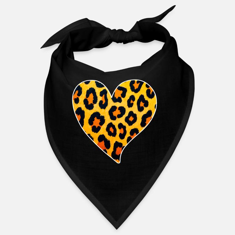 Motif du cœur de léopard : tempérament sauvage Bandana
