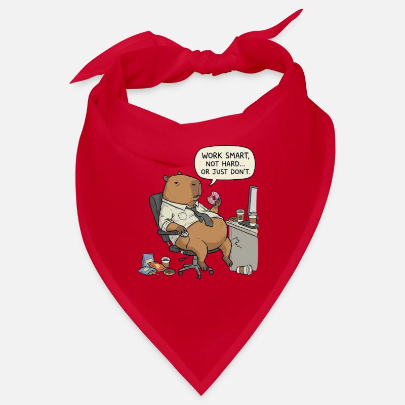 Capybara beaver at work: Lazy instead of work Bandana