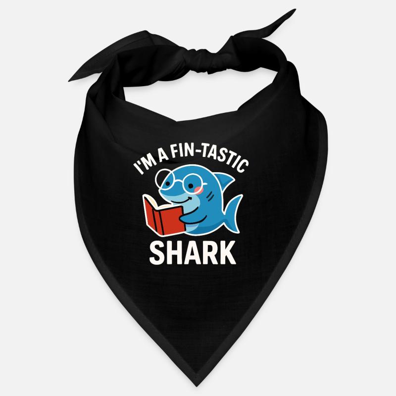 Fin-Tastic Shark liest Buch Bandana