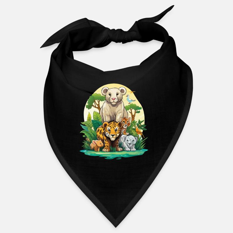 Ensemble des Amis Animaux de la Jungle Bandana