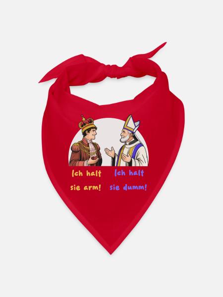 König und Bischof, Machtausübung - Bandana - Rot - Vorne