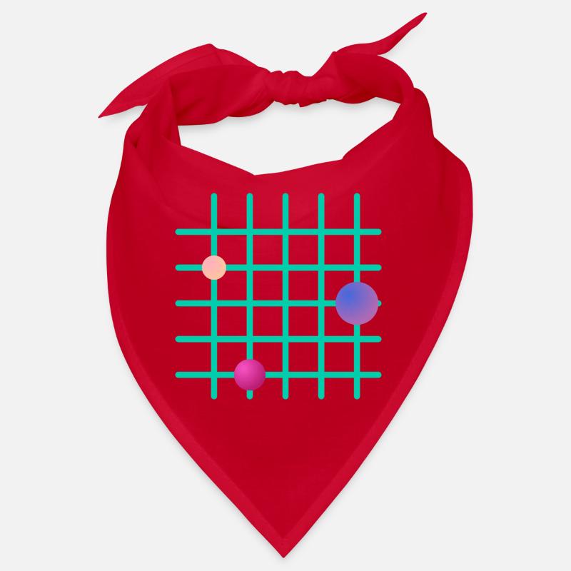 Geometrisches Grid mit Farb-Sphären Bandana
