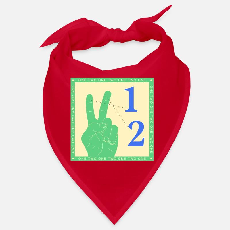 Graphique rétro One Two Counting Hand Bandana