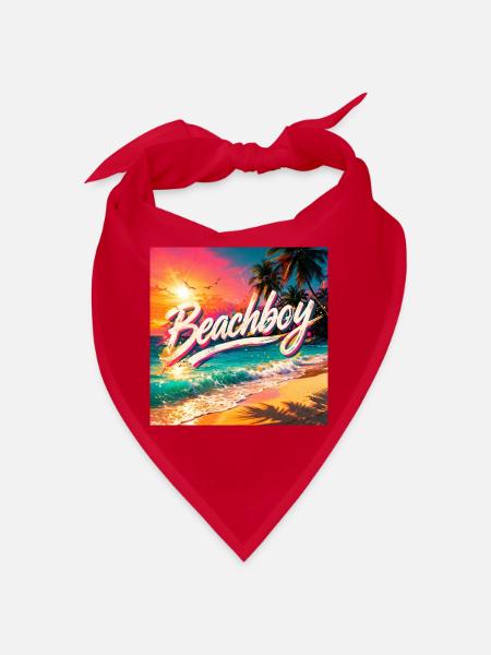 Beachboy Neon Sunset - Bandana - Rot - Vorne