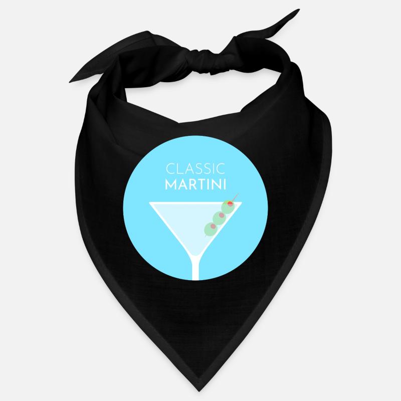 Cocktail Martini classique - Décor de couleur plate Bandana