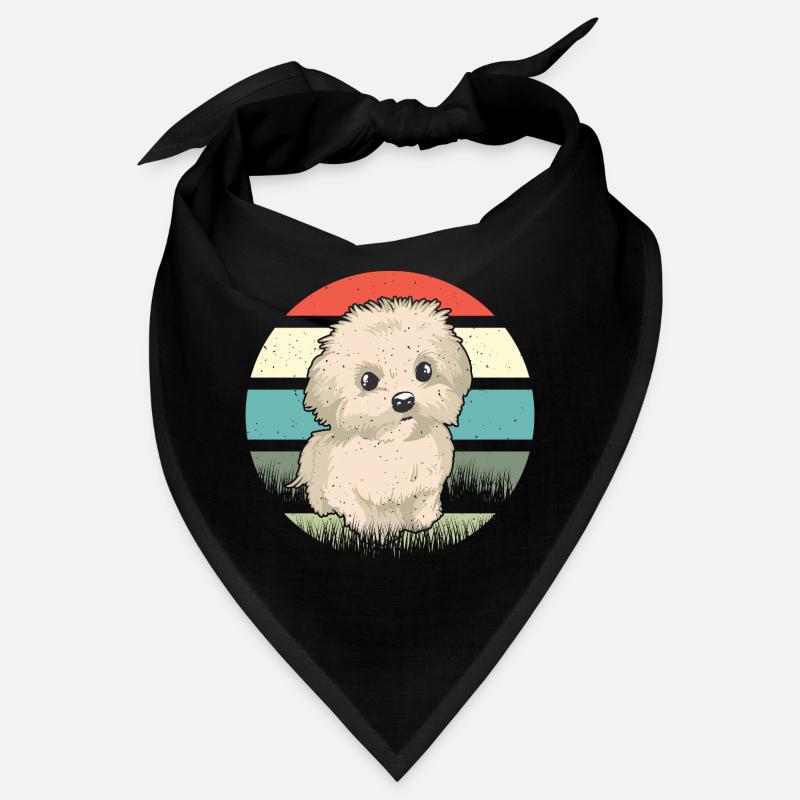Chien rétro maltais Bandana