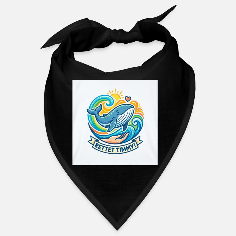 Sauvez Timmy : Les baleines dans les vagues de couleur Bandana
