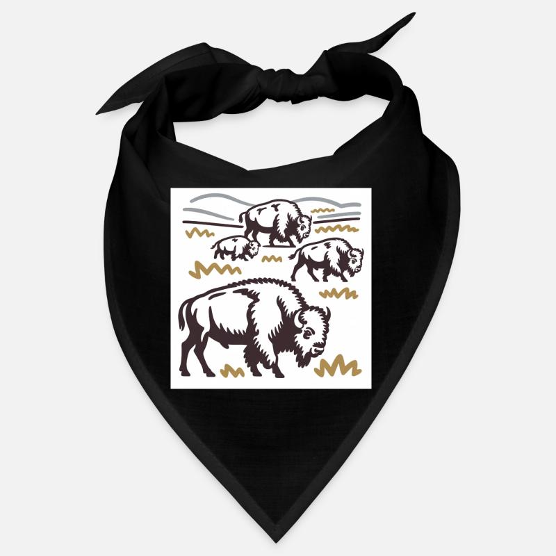 Troupeau de bisons sur la steppe Bandana