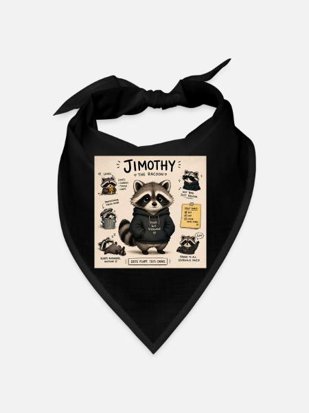 Timothy, der Waschbär im Hoodie - Bandana - Rot