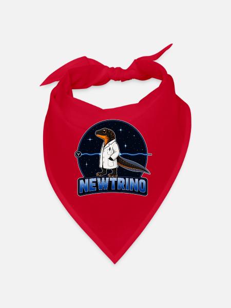 NEWTRINO – Witziger Physikwissenschaftler Newt - Bandana - Rot - Vorne