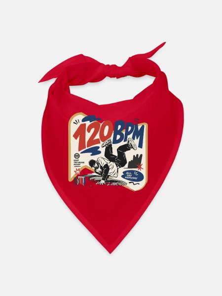 Vintage-Hip-Hop-Breakdance aus den 90ern mit 120 BPM. - Bandana - Rot - Vorne