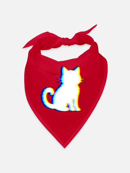 EDM Cat – Elektronische Tanzmusik - Bandana - Rot - Vorne