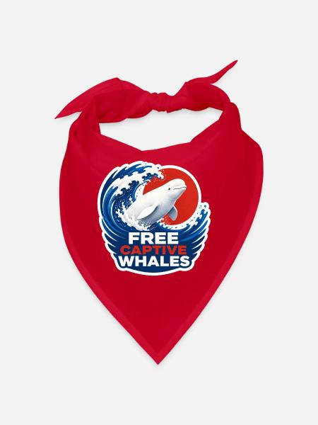 Beluga – Gefangene Wale befreien - Bandana - Rot - Vorne