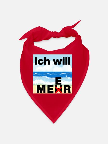 ICH WILL MEER, MEHR BRAUCHE ICH NICHT, MEERLIEBE - Bandana - Rot - Vorne