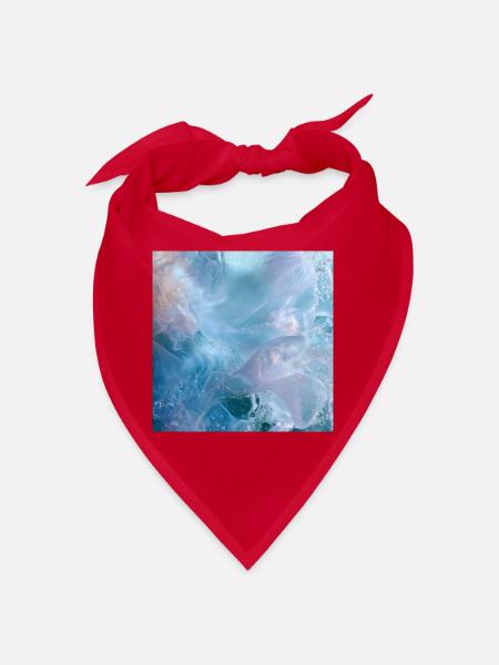 Eisblaues Ozeanleuchten - Bandana - Rot - Vorne