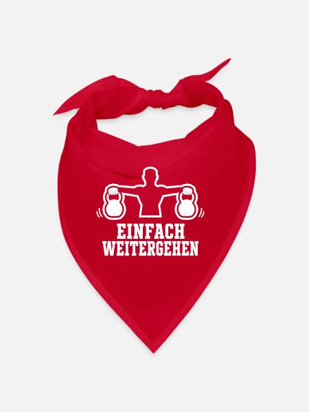 Einfach weitergehen Kettlebell Fitness Design - Bandana - Rot - Vorne