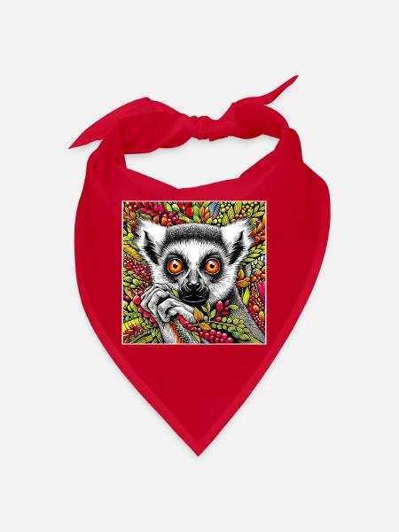 Lemur - Bandana - Rot - Vorne