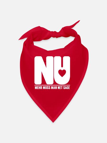Nu Schwäbisch Dialekt Spruch Statement T-Shirt - Bandana - Rot - Vorne
