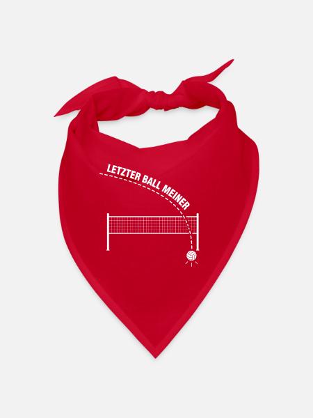 Letzter Ball meiner Padel Tennis Spieler Spruch Sh - Bandana - Rot - Vorne