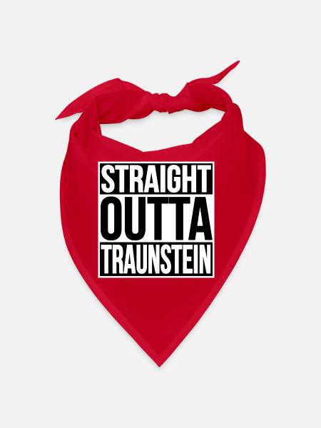 Straight Outta Traunstein - Bandana - Rot - Vorne