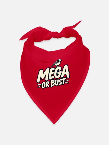 Mega oder Vollgas - Bandana - Rot - Vorne