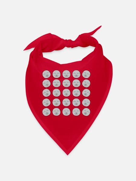 Niedliches Seelöwengesicht - Bandana - Rot - Vorne