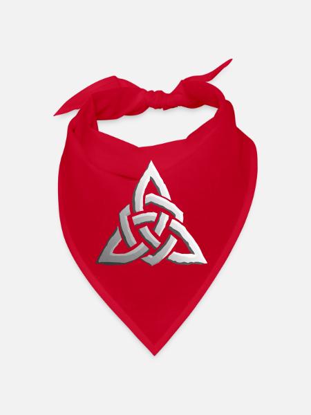 Keltischer Triadenknoten - Bandana - Rot - Vorne