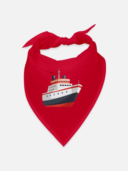 Schiff - Bandana - Rot - Vorne