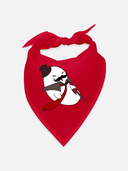Gentleman Ghost Noir in roter Krawatte - Bandana - Rot - Vorne