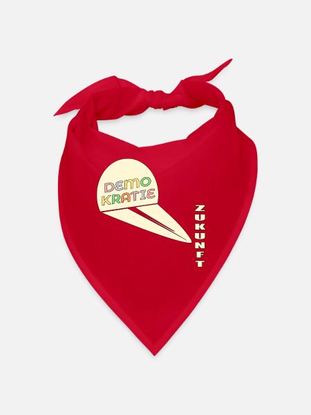 Zukunft Schatten Demokratie - Bandana - Rot - Vorne