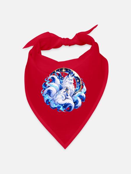 Lunar Spirit Fox - Bandana - Rot - Vorne